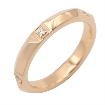 TIFFANY & CO T True Wide Band Diamond Ring 18KRG Gold Used Women US size #3.25