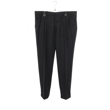 HERMES Long Pants Trousers #48 cashmere Black Used mens