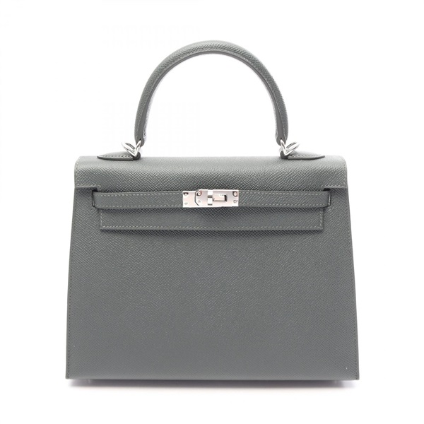 HERMES Kelly 25 Shoulder Handbag Epsom leather Green Vert Mangrove Used K SHW