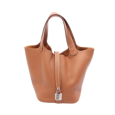 HERMES Picotin Lock PM tote Handbag K Taurillon Clemence leather Gold SHW