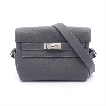 HERMES Kelly Messenger PM Shoulder crossbody Bag G Togo Ardoise preowned SHW