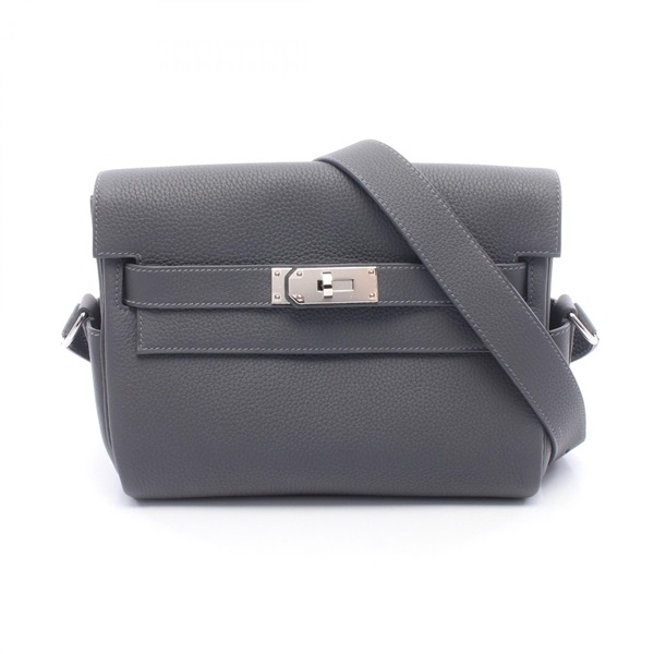 HERMES Kelly Messenger PM Shoulder crossbody Bag G Togo Ardoise preowned SHW