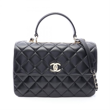 CHANEL Trendy CC Top Handle chain shoulder crossbody Handbag A69923 Lambskin GHW