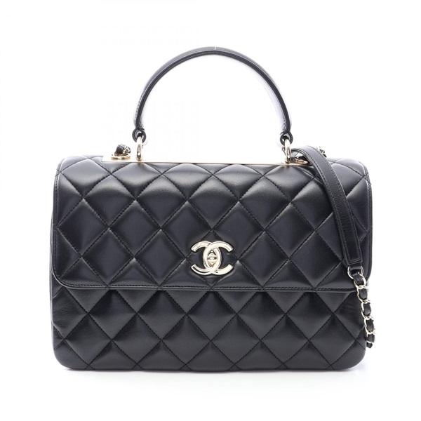 CHANEL Trendy CC Top Handle chain shoulder crossbody Handbag A69923 Lambskin GHW