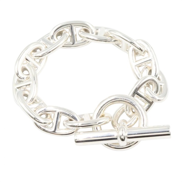 HERMES Chaine d'Ancre TGM 12 links Bracelet Bangle Silver 925 Used Unisex