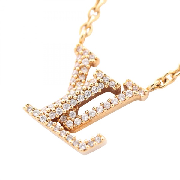 LOUIS VUITTON Collier LV Iconic Necklace Gold Plated Rhinestone Clear Used Women