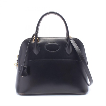 HERMES Bolide 31 Shoulder Handbag Box calf leather Black GHW Used Wpmen F