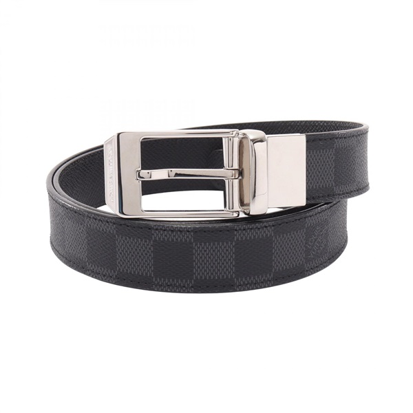 LOUIS VUITTON Ceinture Seattle Reversible Belt M6834 Damier graphite Used #90/36