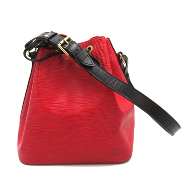 LOUIS VUITTON Petit Noe drawstring Shoulder Bag M44172 Epi Castilian red noir LV