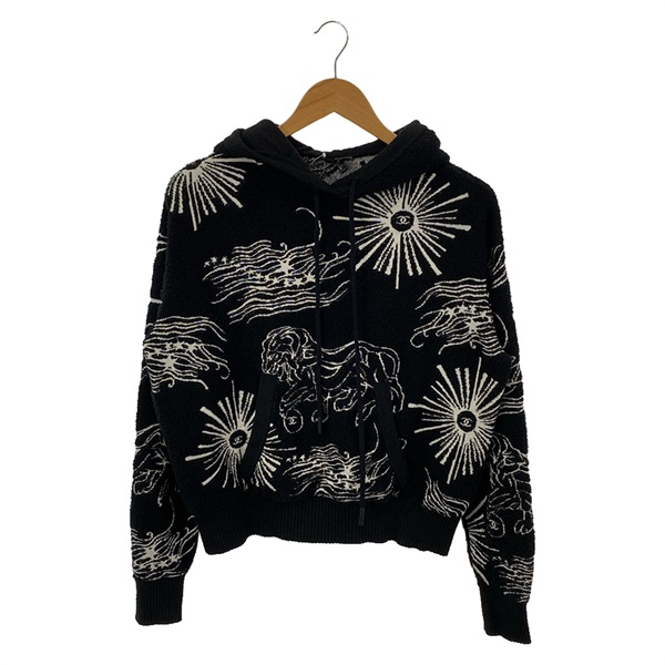 CHANEL Parker Hoodie Tops P72134K10333 cotton Black Used mens size 36