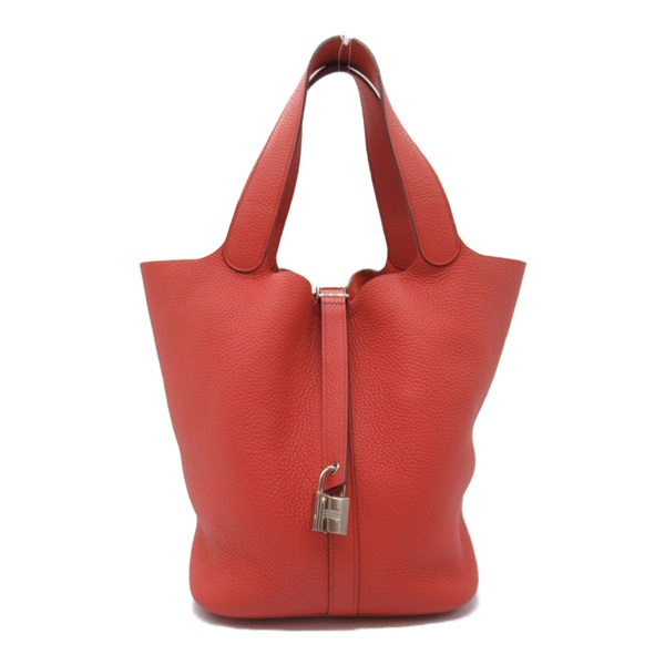 HERMES Picotin Lock GM Terre battue Handbag XIT004KT Clemence leather Used X SHW