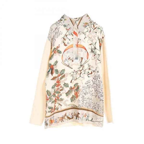 HERMES knitwear  shirts silk wool Beige Used Women size  S
