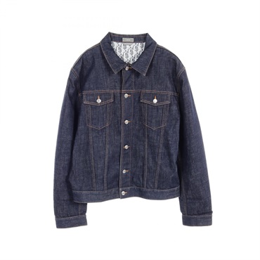 Christian Dior Oblique Denim Jacket 013D482B226X cotton Navy Used mens #56