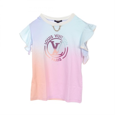 LOUIS VUITTON Gradient Circle Chain T-shirt RW222J N57 FNTS17 cotton Women #XL
