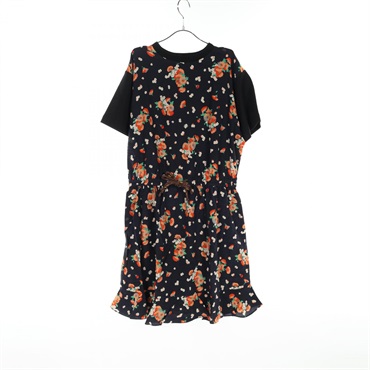 LOUIS VUITTON Dress RW191A KGL FGDS78 cotton silk Black Navy Used Women XL