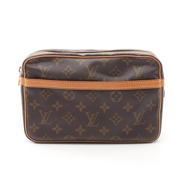 LOUIS VUITTON Compiegne 23 business clutch bag M51847 Monogram leather Brown LV