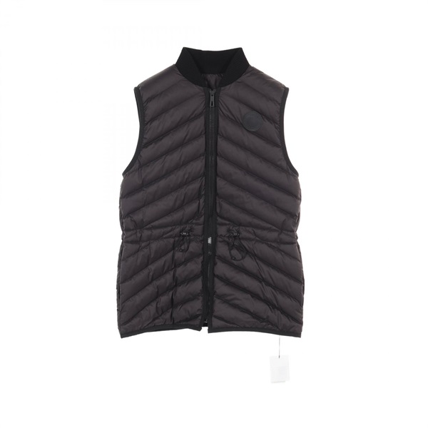 HERMES Down vest #34 long gilet 3H0156DA polyester Black Used