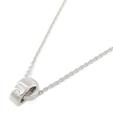 BVLGARI BVLGARI 5P Diamond Necklace Pendant 18KWG White Gold Used women