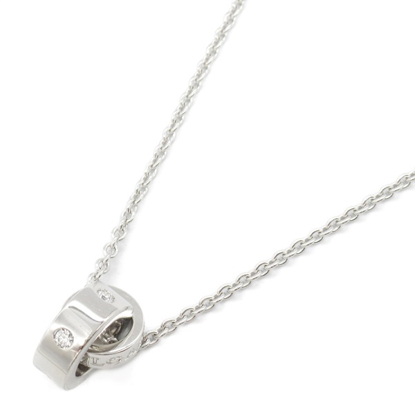 BVLGARI BVLGARI 5P Diamond Necklace Pendant 18KWG White Gold Used women