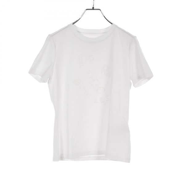 HERMES DO RE BOUCLES T-shirt #38 short sleeves 3H4611DL cotton White Used