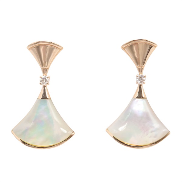 BVLGARI Diva's Dream Pierced earrings 18KPG Rose Gold Mother of pearl Used women