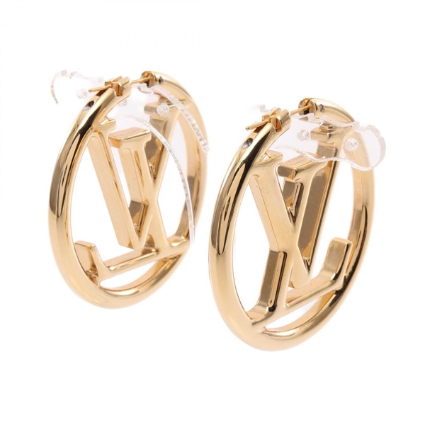 LOUIS VUITTON Louise hoop M64288 Pierced earrings Gold Plated Used women LV