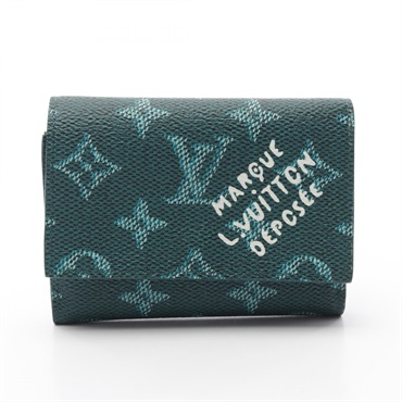 LOUIS VUITTON Victor Tri-fold wallet M13222 canvas Monogram Heritage Green Used