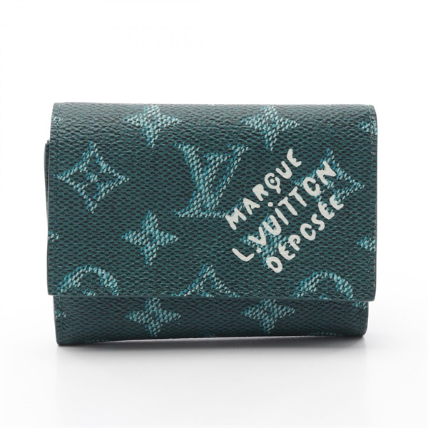 LOUIS VUITTON Victor Tri-fold wallet M13222 canvas Monogram Heritage Green Used