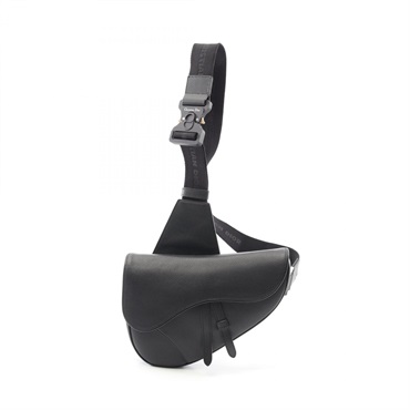 Christian Dior Saddle Waist belt bag 1ADPO093YMJ leather Black Used mens
