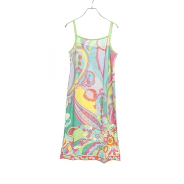 LEONARD FASHION Slip Dress 0357218 Cotton Multicolor #L Used Women