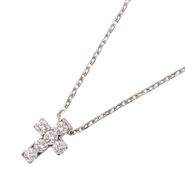 Van Cleef & Arpels Cloiture Diamond Necklace 18KWG White Gold Used Pendant women