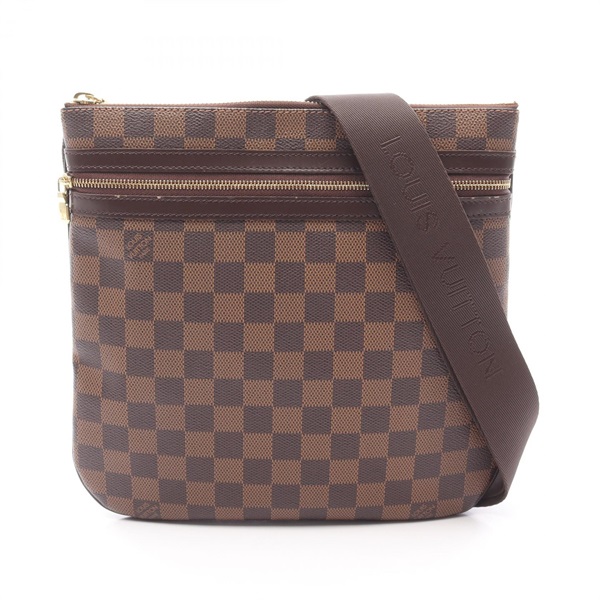 LOUIS VUITTON Pochette Bosphore Shoulder Bag N51111 Damier canvas leather Ebene