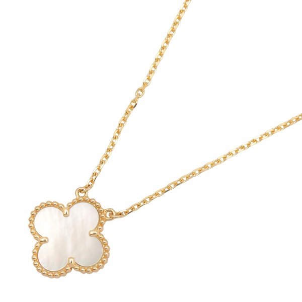 Van Cleef & Arpels Vintage Alhambra Necklace 18KYG Yellow Gold Mother of pearl