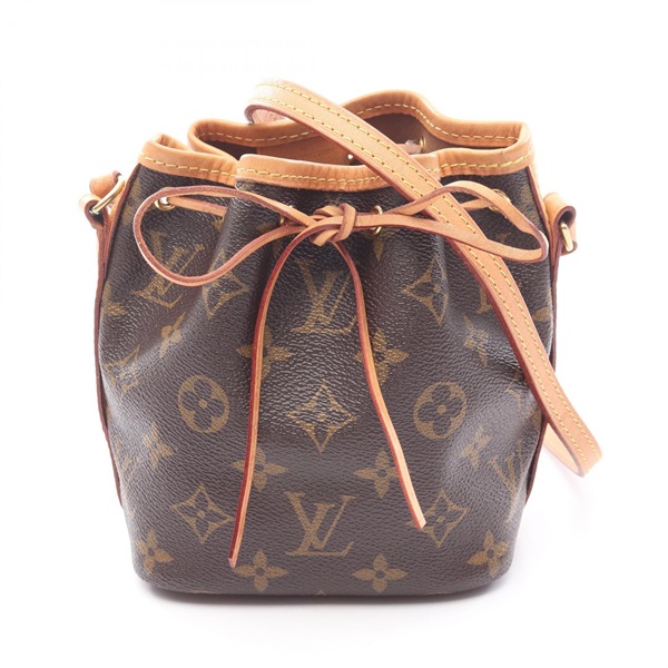 LOUIS VUITTON Nano Noe Shoulder Drawstring Handbag M41346 Monogram canvas used