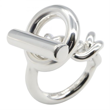 HERMES Croisette Ring bague #5 GM Ag925 Silver Used