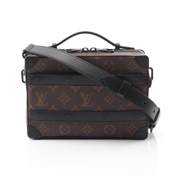 LOUIS VUITTON Handle Soft trunk Shoulder Handbag M45935 Monogram macassar Used