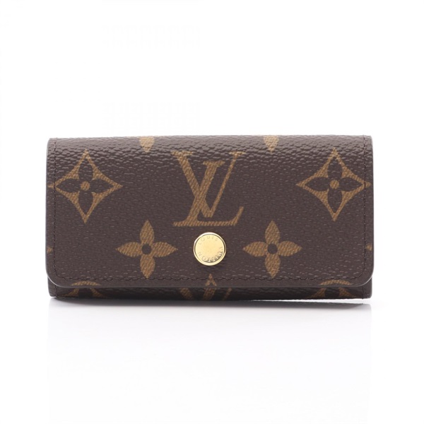 LOUIS VUITTON Multicles 4 key holder M69517 Monogram canvas Brown Used Women LV