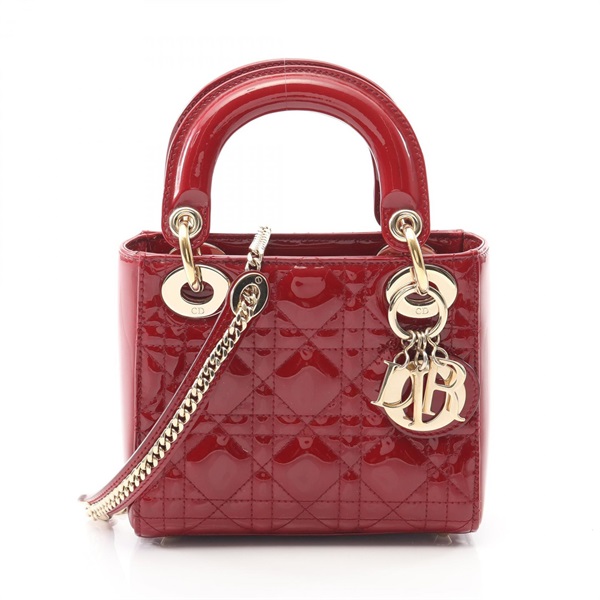 Christian Dior Lady Dior Mini Cannage chain crossbody Handbag M0505OWCB leather