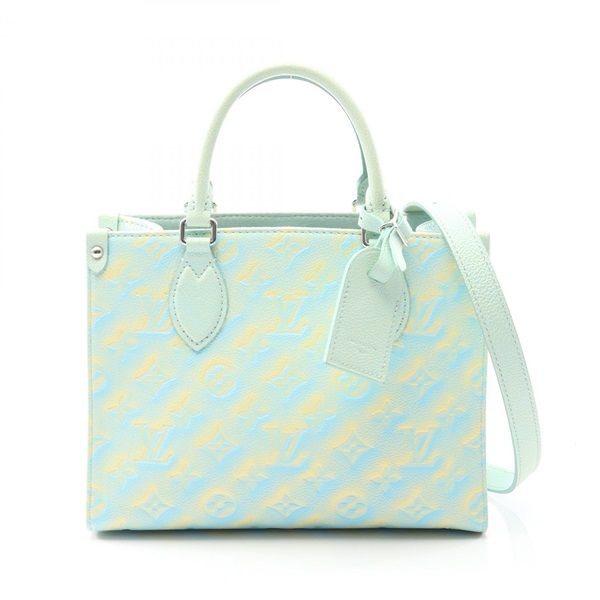 LOUIS VUITTON On the Go PM crossbody Handbag M46270 Monogram empreinte Blue LV