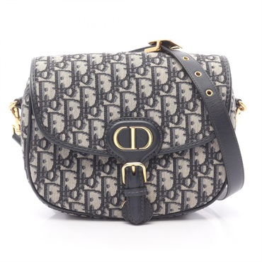 Christian Dior BOBBY Medium Oblique Shoulder Bag M9319UTZQ_M928 canvas Beige Blk