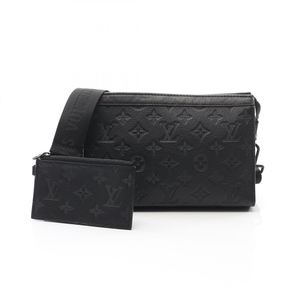 LOUIS VUITTON gaston wearable wallet Shoulder crossbody Bag M81115 leather Black