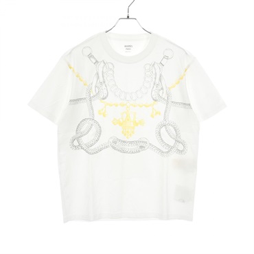 HERMES Parfroy Remix T-shirt Tops cotton White White Used Women size 38