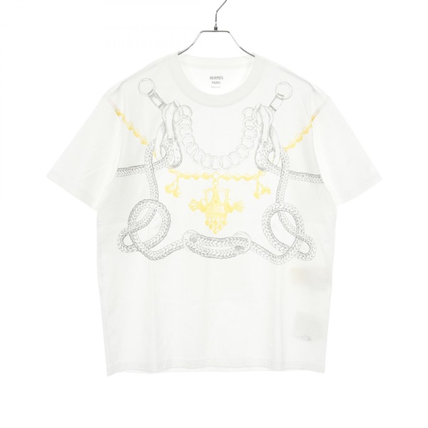 HERMES Parfroy Remix T-shirt Tops cotton White White Used Women size 38