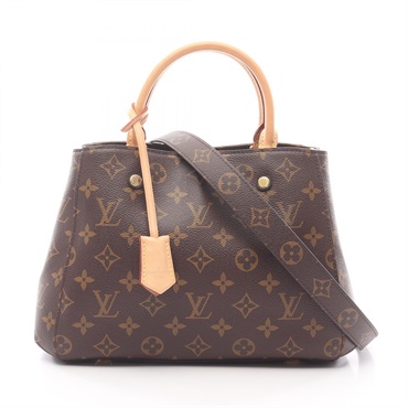 LOUIS VUITTON Montaigne BB Shoulder Handbag M41055 Monogram Canvas Used Women LV