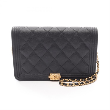 CHANEL Boy Chanel Matelasse chain crossbody Shoulder Bag AP1117 leather BK GHW