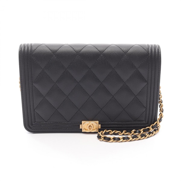 CHANEL Boy Chanel Matelasse chain crossbody Shoulder Bag AP1117 leather BK GHW