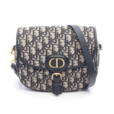 Christian Dior BOBBY Medium Oblique Jacquard Shoulder crossbody Bag canvas navy