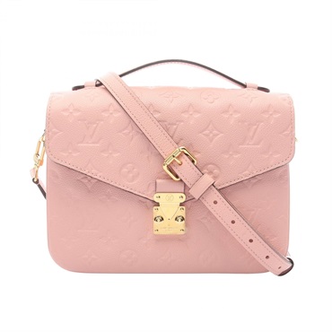 LOUIS VUITTON Pochette Metis MM crossbody Handbag M44018 Monogram empreinte pink