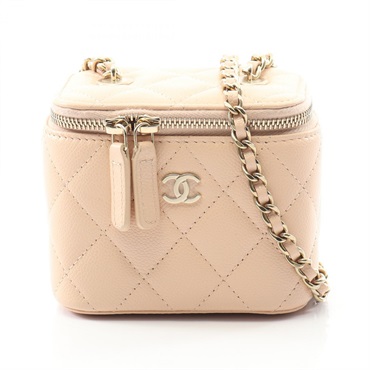 CHANEL Matelasse Mini Vanity Case chain crossbody Shoulder Bag AP1340 calf GHW