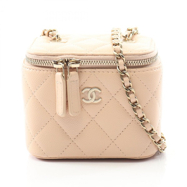 CHANEL Matelasse Mini Vanity Case chain crossbody Shoulder Bag AP1340 calf GHW